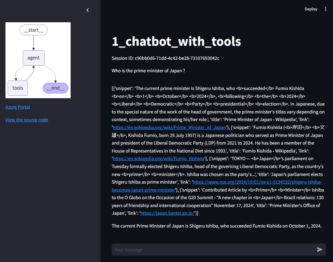 Chatbot with Tools Web Interface