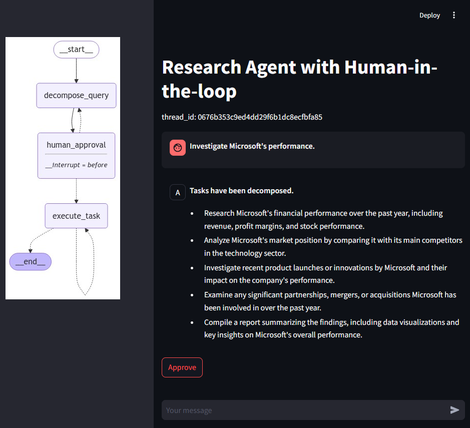 Research Agent with Human-in-the-loop